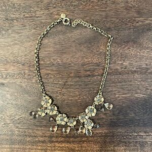 J. Crew statement necklace floral bejeweled